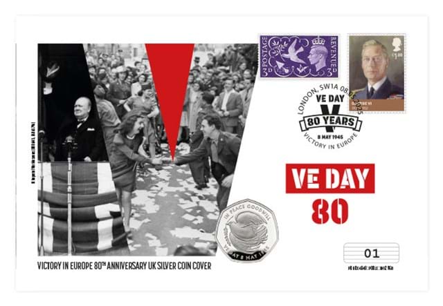DN 2025 VE Day Silver 50P Cover Product Images 1