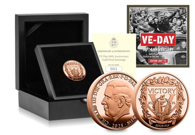VE Day Sovereign Gold Sovereign BOX