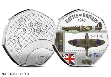 Officially licensed by the RAF and featuring a Battle of Britain
design, this unique commemorative pays tribute to the history of the Royal Air
Force.