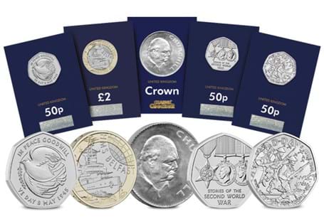 This collection features five coins, each celebrating a pivotal moment or figure from WWII. Each coin arrives protectively encapsulated in official Change Checker packaging.