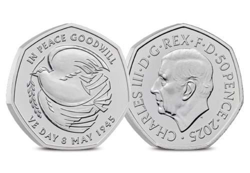 2025 80Th Anniversary Of VE Day 50P Product Images DN 1