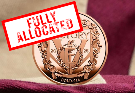This special gold proof sovereign has been issued by Falkland Islands to mark the 80th anniversary of VE Day and has been struck on the anniversary date 8th May 2025. Edition Limit Presentation: 175