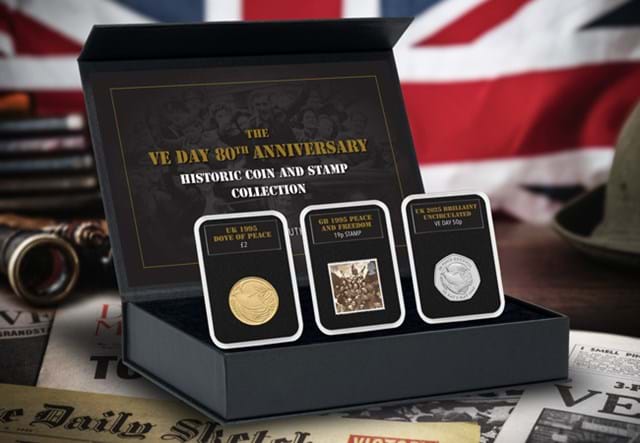 VE Day Coin And Stamp Set Lifestyle 01
