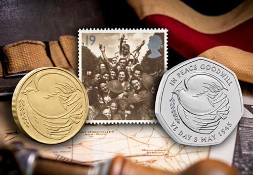 VE Day Coin And Stamp Set Lifestyle 03