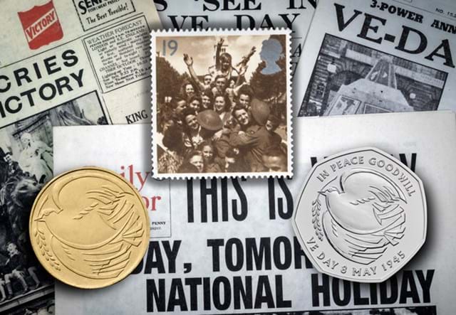 VE Day Coin And Stamp Set Lifestyle 05