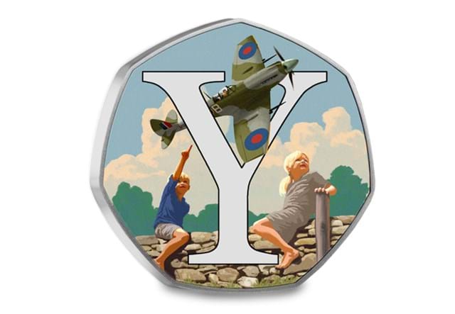 VICTORY Heptagonal Medals Letter Y Rev