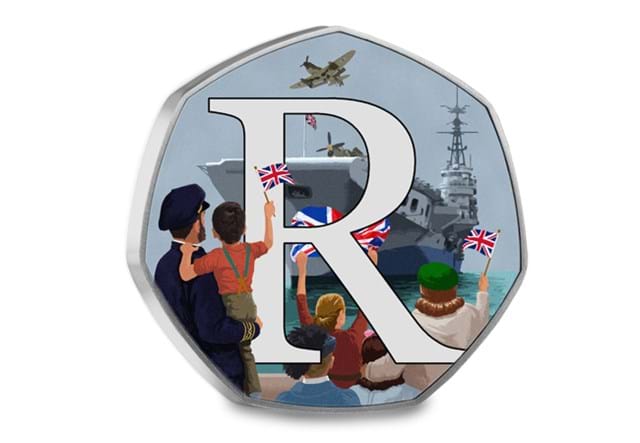 VICTORY Heptagonal Medals Letter R Rev