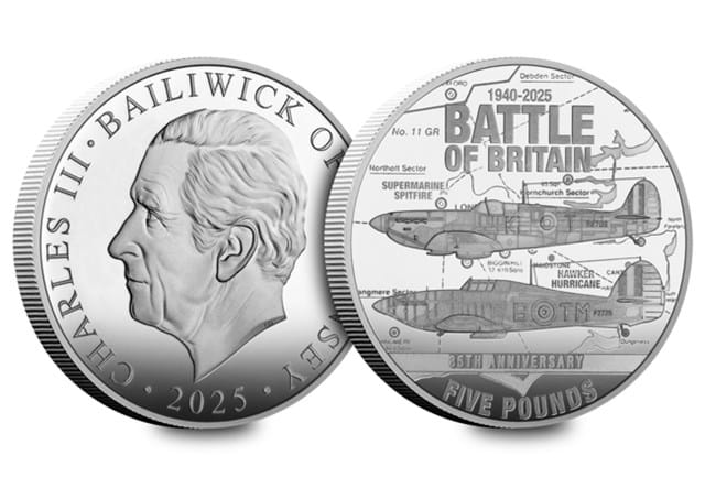 Battle Of Britain Cuni £5 Obv Rev