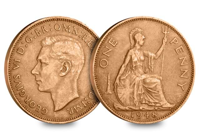 1948 One Penny Obv Rev