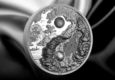 Discover the balance of Yin and Yang with this 1oz Silver Proof Coin, featuring rare Black Proof finishes in ultra-high relief. Limited to JUST 999 worldwide, it's a must-have for collectors.