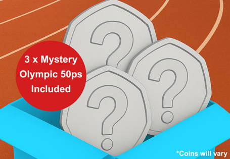 You will receive 3 mystery 50p coins from the 2011 Olympic 50p series. These 50ps will be picked randomly and will arrive ready to be added to your Change Checker Album.