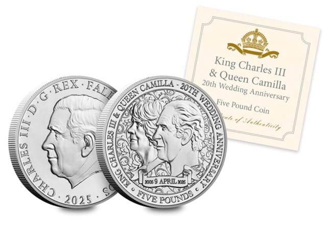 Charles And Camilla BU £5 (Falklands) Obv Rev With Cert