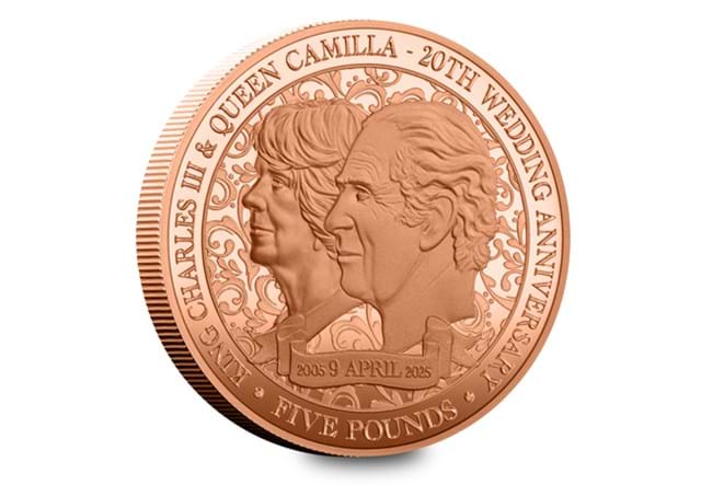 Charles And Camilla Gold £5 (Falklands) Rev
