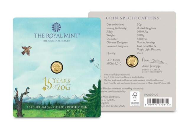 2025 UK Zog BU Silver Gold 50P Product Images 11