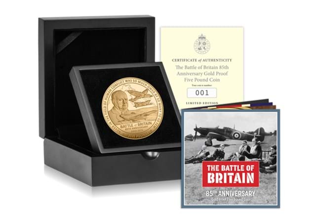 Battle Of Britain Gold £5 (Jersey) Box Shot