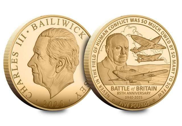 Battle Of Britain Gold £5 (Jersey) Obv Rev