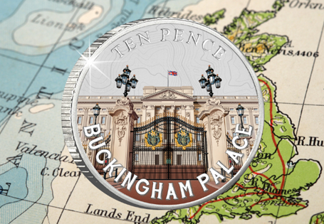 Your Official Buckingham Palace 10p Coin will arrive to you in a
bespoke Presentation Card, ready to display.