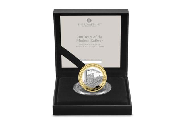 2025 UK 200 Years Of The Modern Railway Silver Piedfort Coin £2 Product Images 14