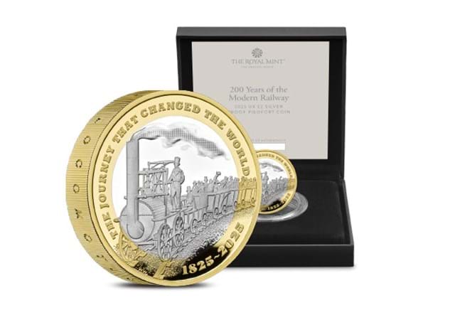 2025 UK 200 Years Of The Modern Railway Silver Piedfort Coin £2 Product Images 15