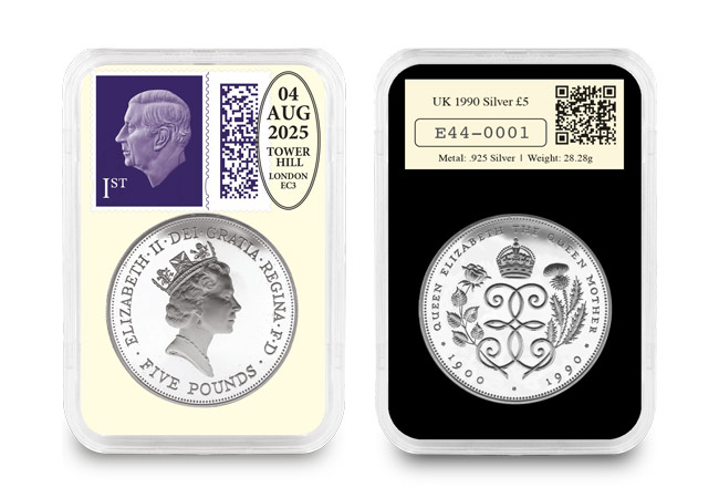 The Queen Mother 125th Historic Silver DateStamp Pair