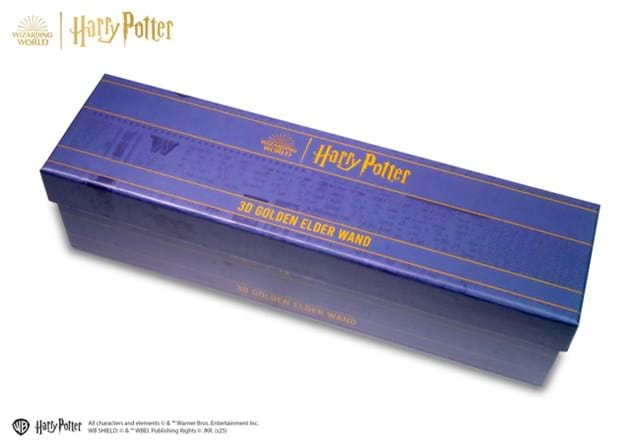 2025 Harry Potter 3D Golden Elder Wand Box Shot