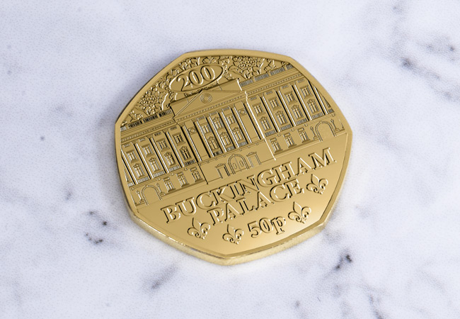 Buckingham Palace Gold-Plated 50p