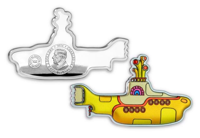 2024 Beatles Yellow Submarine Silver 1Oz Obv Rev