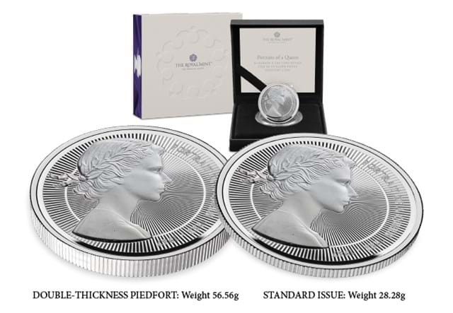 2025 UK Portraits Of A Queen Elizabeth II The First Effigy BU Silver Piedfort Gold £5 Product Images 18