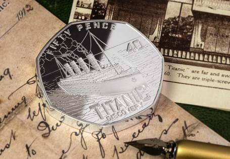 Struck from FIVE OUNCES of Pure Silver and spanning twice the diameter of a standard 50p coin. The Titanic Silver 5oz Coin has been issued to mark 40 years since the discovery.