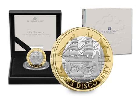 This Silver Proof UK £2 coin marks the 125th anniversary of the ship's creation and the centenary of the Discovery Oceanographic Expedition. Comes in official Royal Mint packaging.