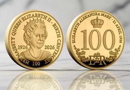 This medal has been issued to mark the Centenary of Queen Elizabeth II. Struck to Brilliant Uncirculated finish, featuring a brand new portrait of Her Majesty and finished with 24 Carat Gold plating.