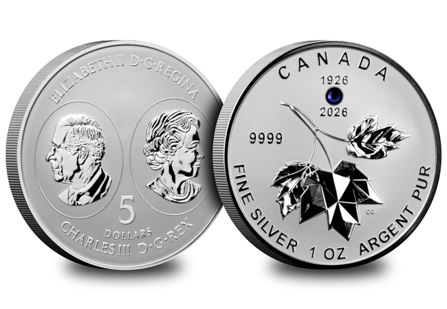 【1oz】 カナダ　アメリカ　2枚セット 2026 Canada Silver Maple Leaf Fractional Set