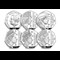 2026 QEII 100 Silver 50P Set All Rev (With Obv)