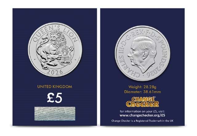 Change Checker 2026 Tudor Beasts Queens Lion BU £5 Launch Images DN 4