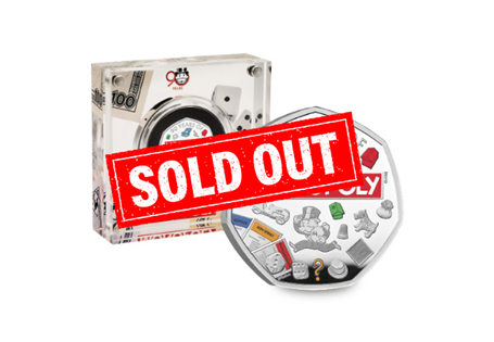 This 2025 UK Silver Proof 50p celebrates 90 years of one of the world's most famous board games, Monopoly. Made with stunning selective colour-plating and comes in official Royal Mint packaging.