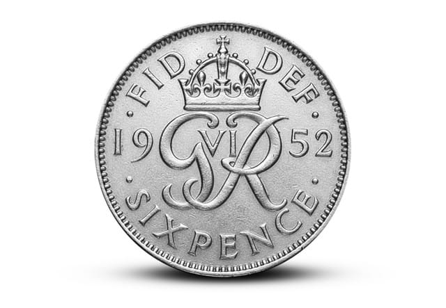 1952 George VI Sixpence Reverse