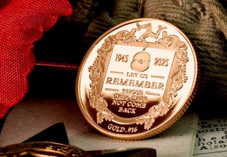 This DateStamp has been issued to mark this year's Remembrance Day. It features the IOM 2025 Poppy Sovereign, struck from 22 Carat Gold and has been postmarked on Remembrance Day - 11th November 2025.