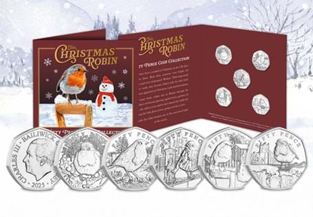 Celebrate the festive season with the 2025 Robin 50p BU Set, featuring charming winter scenes, brilliant uncirculated coins, and festive artwork - perfect for collectors or gifting this Christmas.