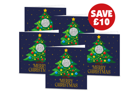 This bundle includes five 2025 Snowman 50p Christmas cards. Each coin is struck to a Brilliant Uncirculated quality and protectively encapsulated in official packaging. 