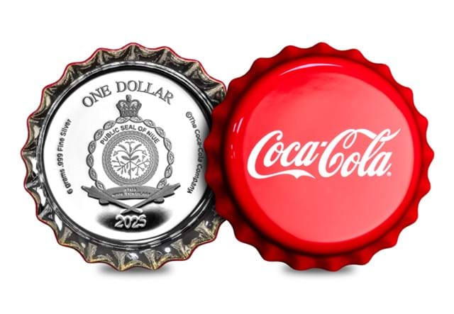 2025 Coca Cola Silver Bottle Cap Coin Obv Rev