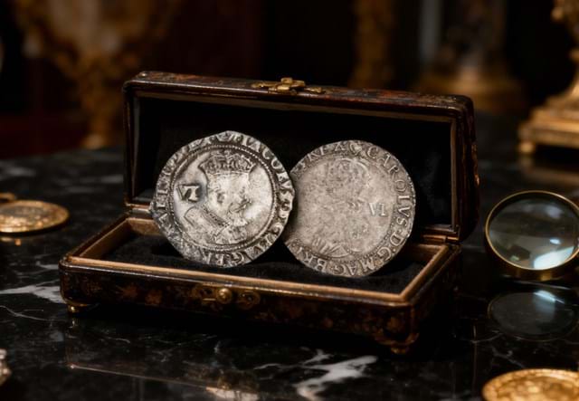James I Sixpence Lifestyle On Old Box Small