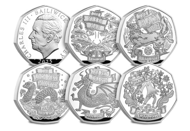 Folklore Silver 50P Set All Rev (With Obv)
