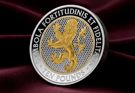 This Silver Proof 5oz Coin features the iconic Lion of England. It has been struck from Pure Silver with selective 24ct Gold Plating, to a pristine Proof finish. EL: 295