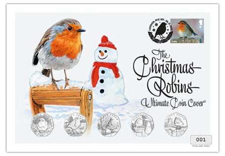 Celebrate the start of Advent with the Christmas Robins Ultimate Coin Cover - featuring the full 2025 BU 50p set, official stamp, and postmark. Limited to just 495 worldwide.