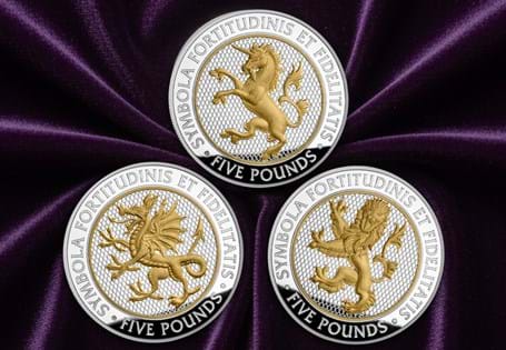 This Silver Proof £5 Set features the 2025 Lion of England, Unicorn of Scotland and the Dragon of Wales £5 Coins. Struck from Sterling Silver to a pristine proof finish. EL: 995