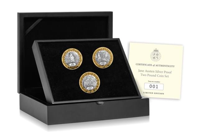 Jane Austen Silver £2 Set Box Shot