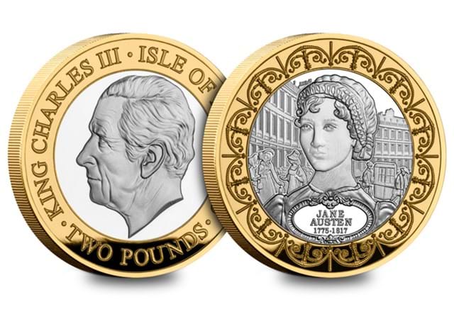 Jane Austen Silver £2 Set Jane Austen OBV REV
