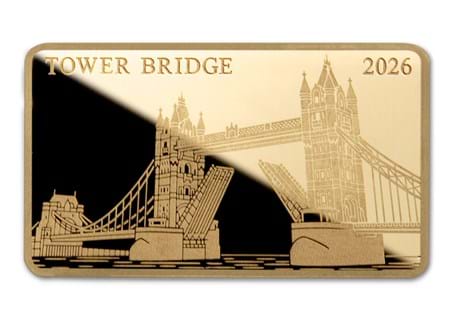 The Landmarks of the World Gold Coin Collect ion features London's Tower Bridge. It has been struck from solid 24 Carat Gold to a Proof finish.