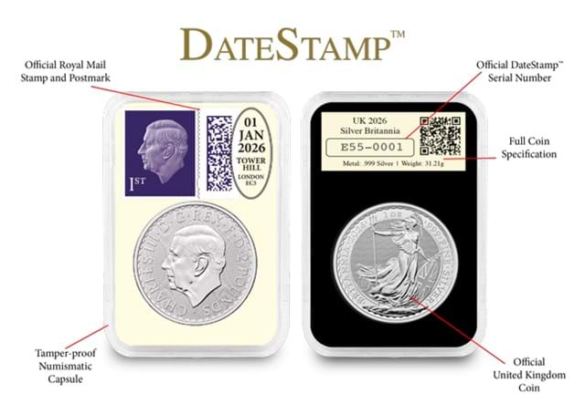 UK 2026 1Oz Silver Britannia Datestamp Issue Product Page CL 3