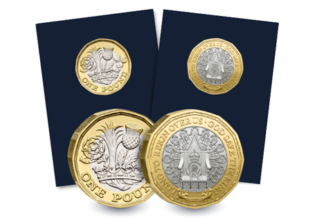 This coin pair features the first UK 12-sided £1 coin and the first Gibraltar 12-sided £1 coin. Struck to a Brilliant Uncirculated quality and protectively encapsulated in Change Checker packaging.